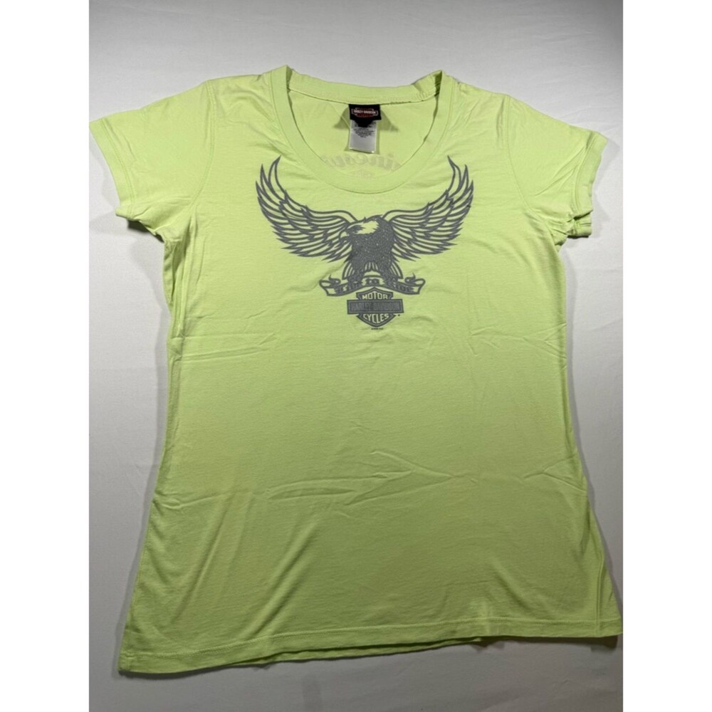 Vintage 2009 Harley Davidson Gainesville FL Alligator T-Shirt - Mint Green - XL